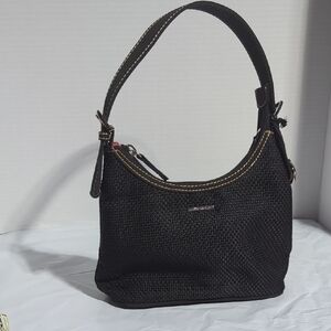 Elegant Black Woven Shoulder Bag